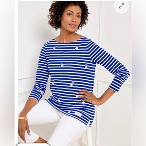 Authentic Talbots Tee - Embroidered Frenchie